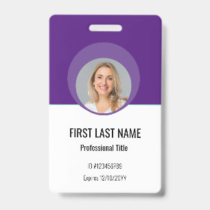 Personalized Corporate Employee ID Badge Blue
