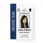 Personalized Corporate Employee ID Badge Blue