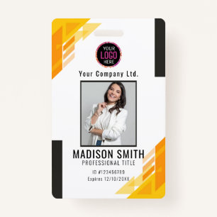 Personalized Corporate Employee ID Badge Blue