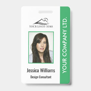 Personalized Corporate Employee ID Badge Green