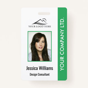 Personalized Corporate Employee ID Badge Green
