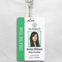 Personalized Corporate Employee ID Badge Green