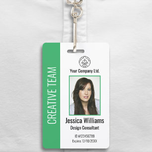 Personalized Corporate Employee ID Badge Green