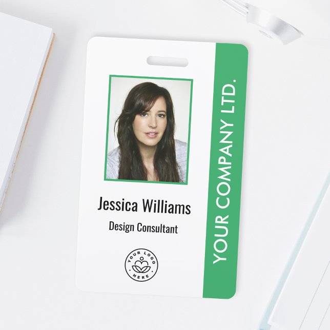 Personalized Corporate Employee ID Badge Green (Creator Uploaded)