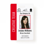 Personalized Corporate Employee ID Badge Red