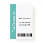 Personalized Corporate Employee ID Badge Teal