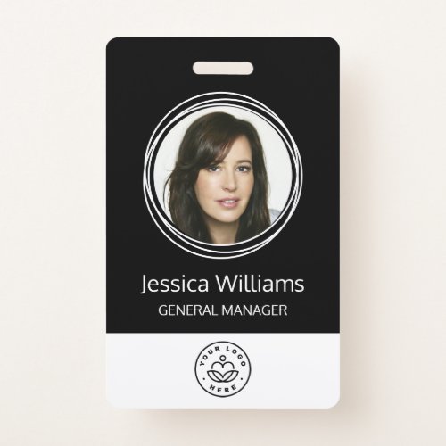 Personalized Corporate Employee ID Black Badge