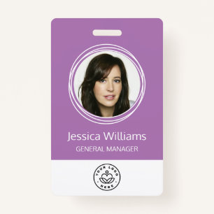 Personalized Corporate Employee ID Purple Badge