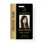 Personalized Corporate Employee Luxury Black ID