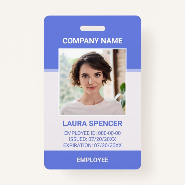 Personalized Corporate Employee Photo ID Badge (Front)