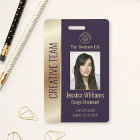 Personalized Corporate Employee Purple ID 