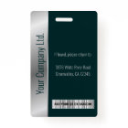 Personalized Corporate Employee Silver Green ID