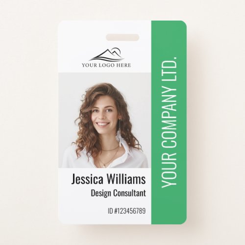 Personalized Corporate Employee Staff Green ID Badge