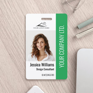 Personalized Corporate Employee Staff Green ID Badge