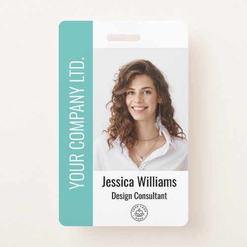Personalized Corporate Employee  Teal ID Badge