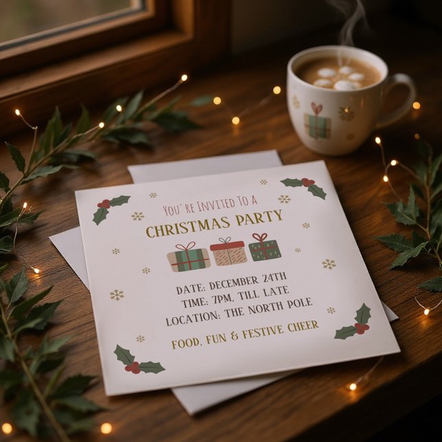 Personalized Corporate Holiday Christmas Party Invitation (Creator Uploaded)