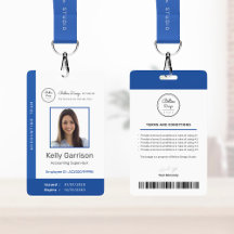 Personalized Corporate Modern Employee ID barcode