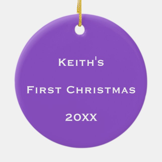 Personalized Cosmic Bubble Flow Ceramic Ornament (Back)