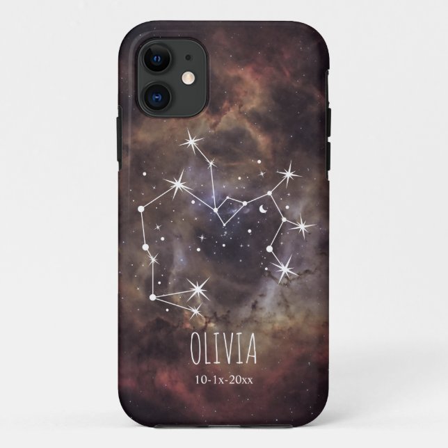 Personalized Cosmic Nebula Constellation Galaxy  Case-Mate iPhone Case (Back)