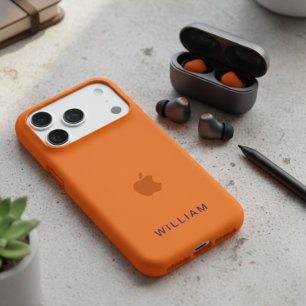 Personalized Cosmic Orange iPhone Case with Custom
