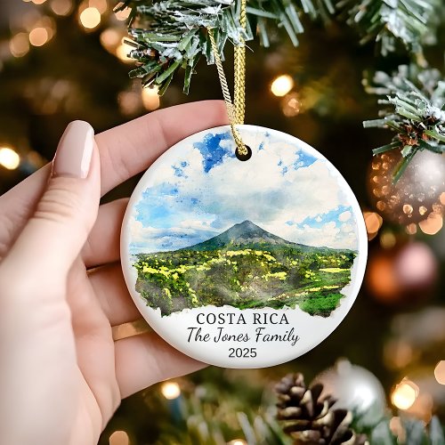 Personalized Costa Rica Ornament, Costa Rica Gift Ceramic Ornament