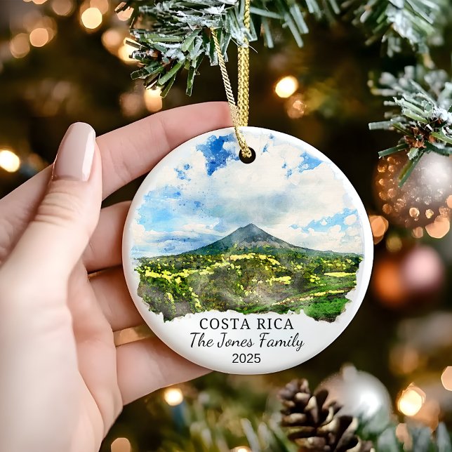 Personalized Costa Rica Ornament, Costa Rica Gift Ceramic Ornament (Creator Uploaded)