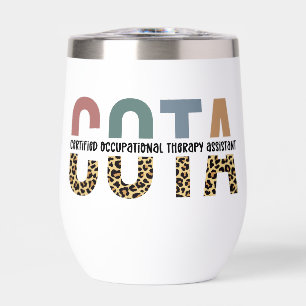 Personalized COTA Occupational Therapy Assistant Thermal Wine Tumbler