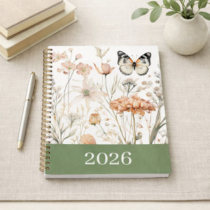 Personalized Cottagecore Floral Butterfly Planner