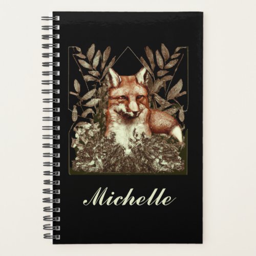 Personalized Cottagecore Fox Vintage Planner