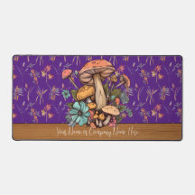 Personalized Cottagecore Mushroom XL Deskmat V6