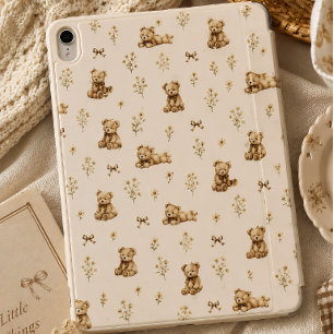 Personalized Cottagecore Teddy Bear Girls Gift iPad Mini Cover