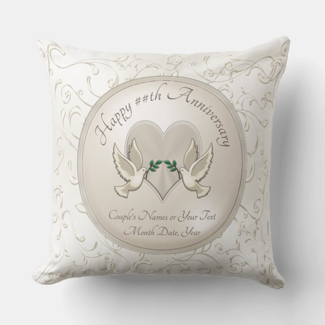 Personalized Cotton Anniversary Gift Ideas, Pillow (Front)