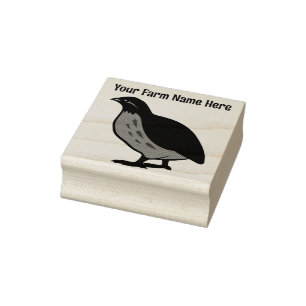 Personalized Coturnix Quail Farm Stamp