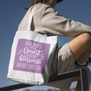 Personalized Count Blessings Sunday Church Bag
