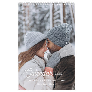 Personalized Countdown Bride to be wedding Plan Calendar
