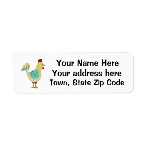 Personalized Country Chicken Return Address Labels