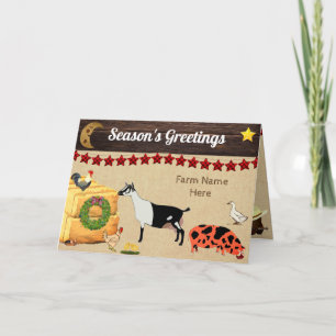 Personalized - Country Christmas Alpine Goat Card