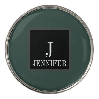 Personalized Country Club Green Monogram Golf Ball Marker