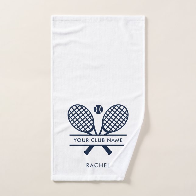 Personalized Country Club Name Tennis Team Players Hand Towel (Hand Towel)