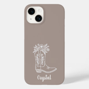 Personalized Country Cowgirl boot phone case