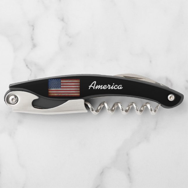 PERSONALIZED COUNTRY FLAG CUSTOMIZABLED WAITER'S CORKSCREW (Front)