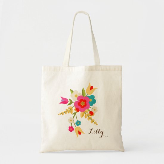 Personalized | Country Flowers Easter Tote