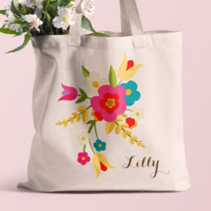 Personalized   Country Flowers Easter Tote