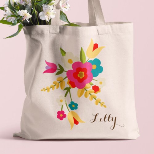 Personalized  Country Flowers Easter Tote