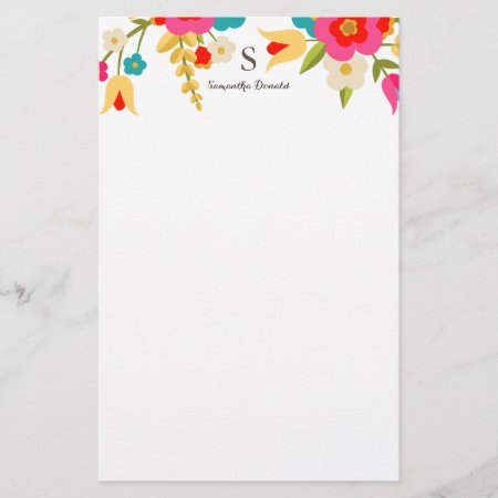Personalized | Country Flowers Stationery