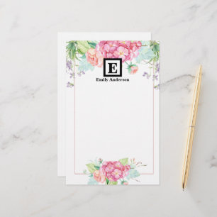 Personalized Country Flowers Stationery