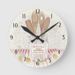 Personalized Country Kitchen Round Clock