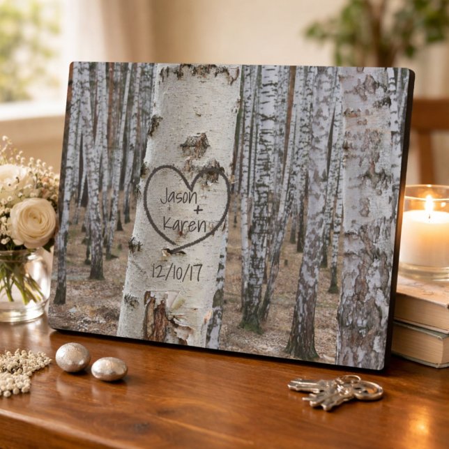 Personalized Country Rustic Carved Heart Plaque (Creator Uploaded)