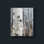 Personalized Country Rustic Carved Names in Heart Canvas Print<br><div class="desc">Personalized country rustic art carved heart design features a printed birch bark tree with a carved heart that you can customize by adding your own names, underneath it, you can add your wedding date, engagement date, or anniversary date. Click "personalize this template" to change the names and date. Thanks for...</div>