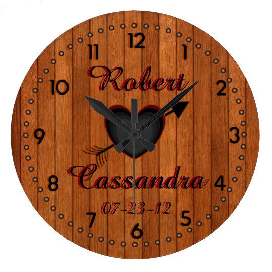 Personalized Country Style FauxWood Wall Clock